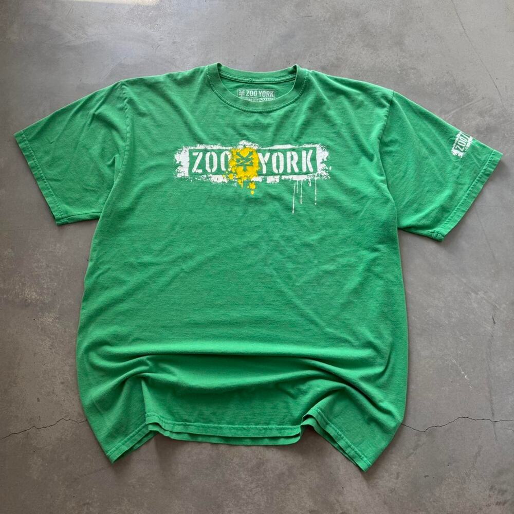 Vintage Y2K Zoo York Retro Sreetwear Skater Logo Graphic T-shirt Size Large